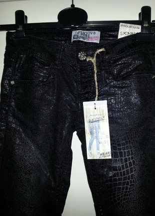 Кожаные штаны брюки джинсы terranova skinny fit оригинал рxs-s...