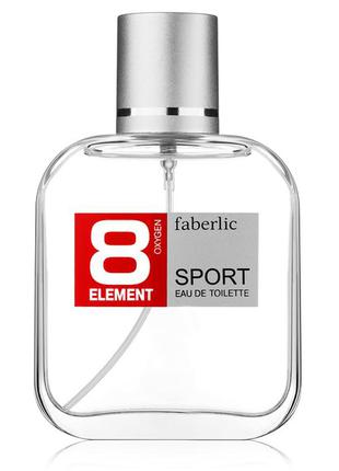 Туалетна вода для чоловіків faberlic 8 element sport, 100 мл.