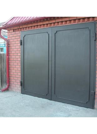 Ворота гаражные металлические распашные №2