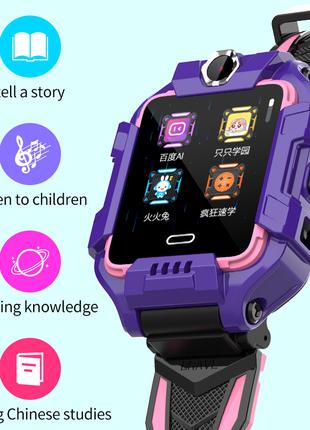 Детские Смарт Часы Lemfo Y99 4G Smart Watch Kids Purple, LBS, ...