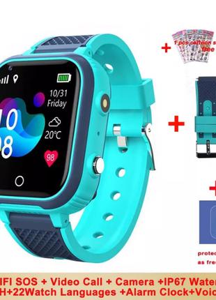 Детские Умные Смарт Часы Smart Watch Kids "Greentiger LT21" Bl...