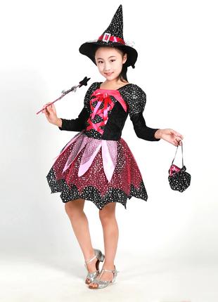Детский костюм Ведьмочка Хэллоуин Волшебница (130-140) ABC Hal...