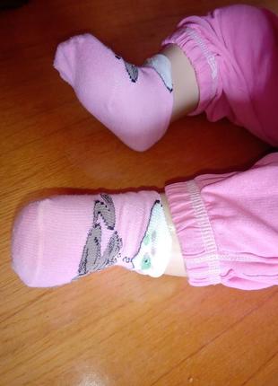 Розовые носочки на девочку красивые носки с котиком