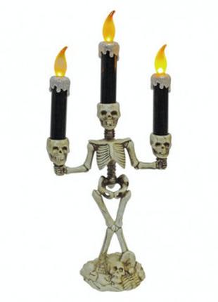 Подсвечник Скелет канделябр декор на Хелоуин ABC