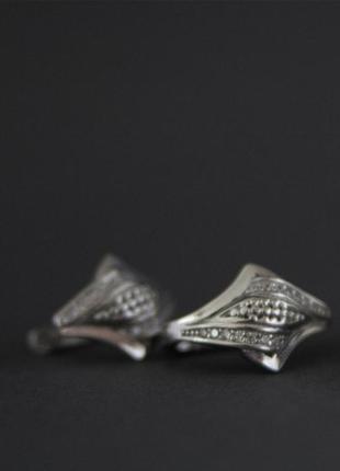 Серьги серебро