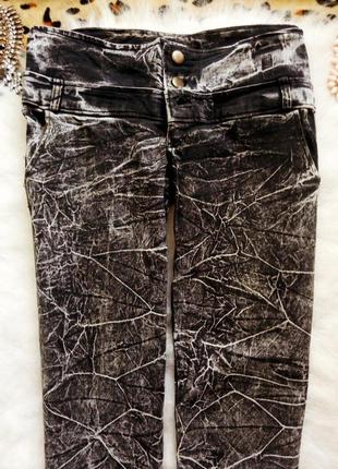 Чорні джинси-варенки низька талія сірі