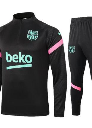Детский футбольный костюм барселона 2020-2021 black nike (3122)