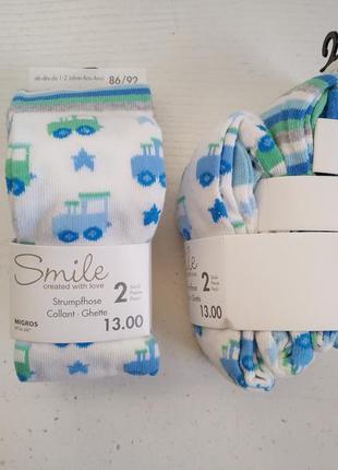 Качественные детские колготы две пары немецкого бренда smile m...