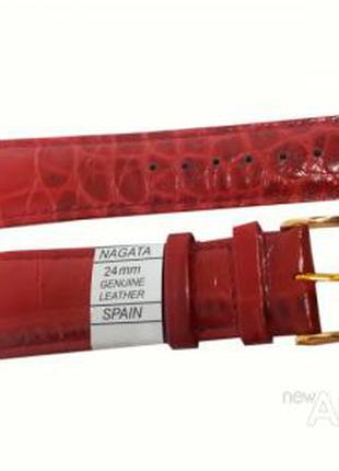 Ремінець для годинника Nagata 24 мм Червоний ІСПАНІЯ