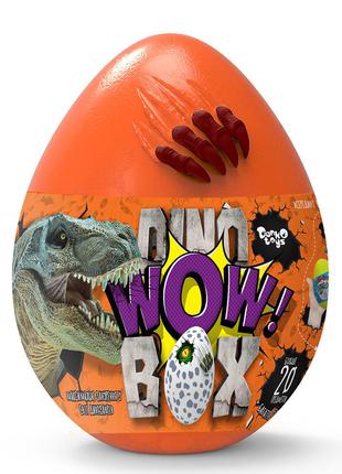 Яйцо динозавра оранжевое креативное творчество "Dino WOW Box" укр