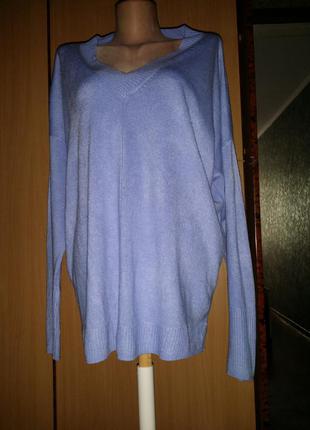 Женский голубой джемпер пуловер  f&f размер 18