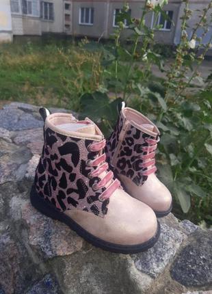Утеплені чоботи рожеві черевики осінні черевики для дівчинки