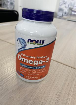 Omega 3 омега-3 риб'ячий жир 200шт now