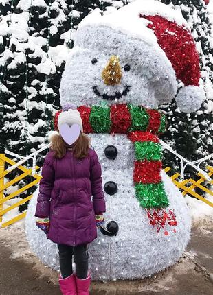 Зимове пальто-пуховик на дівчинку 7-9 років futurino виміри вк...
