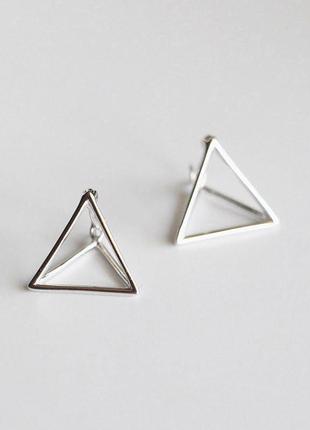 Сережки трикутники серьги
