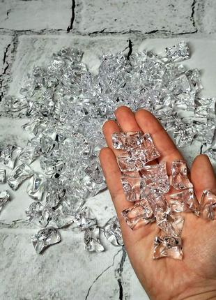 Кристали Лід колотий, декоративний, акрил, 2х1,5 см, 100 шт