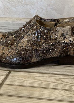 Полуботинки туфли из  кожи змеи люкс бренд jimmy choo #h&м