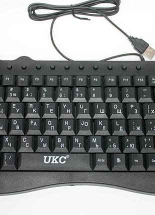 Компактная клавиатура проводная UKC для пк или ноутбука