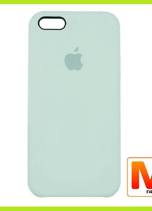 Чехол накладка Silicone Case Full Cover для iPhone 5/5S/SE Gre...