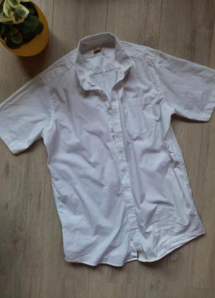 Рубашка сорочка шведка белая летняя одежда jacamo мужская