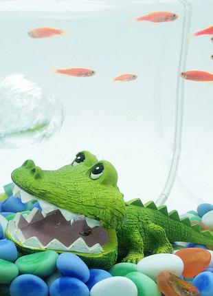 Декор в аквариум "Крокодил" - размер 12*7см