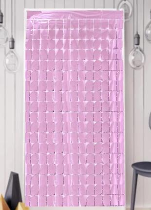 Рожевий дощик для фотозони кубиками - висота 2 метра