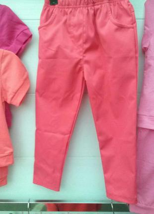 Детские штанишки, для девочки, штаны коралловые, брюки