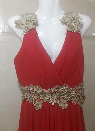Новое красное шикарное платье lia cher