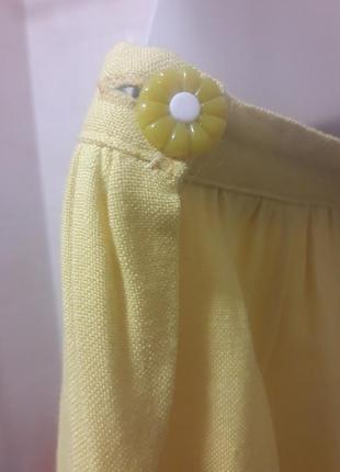 Новая желтая юбка в пол с узорами