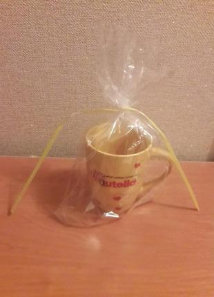 Подарочный набор "nutella": желтая чашка в упаковке с желтой л...