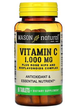 Витамин C 1000 мг с Шиповником и Биофлавоноидами, Vitamin C, M...
