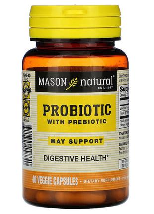 Пробиотик с пребиотиком, Probiotic with Prebiotic, Mason Natur...