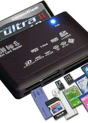 Кардридер USB All in 1 - Card Reader: SD, CF, MS, T-Flash