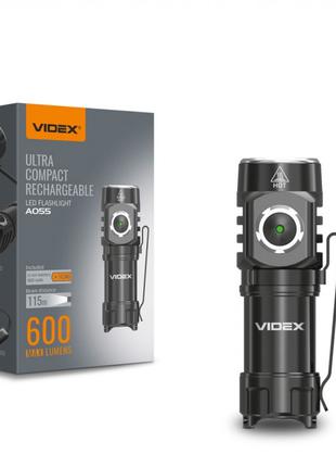 Фонарь универсальный Videx VLF-A055, аккумулятор 16340, USB Ty...