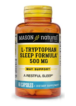 L-триптофан 500 мг, Формула для сна, L-Tryptophan Sleep Formul...