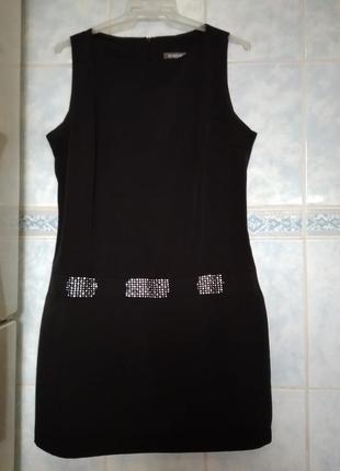 Платье мини черное коктейльное 46-р. турция