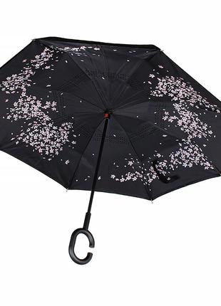 Зонт Lesko Up-Brella Сакура ручної парасолька подвійне складан...
