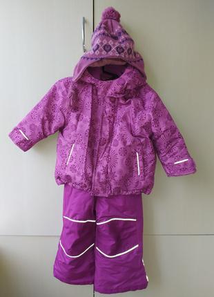 Детский костюм комбинезон+курточка+жилетка+шапка Р.86-92
