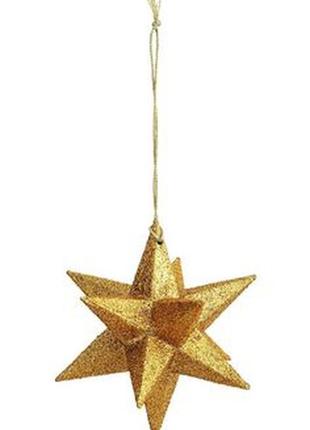 Новогоднее украшение H&M home из картона в форме звезды с блестка