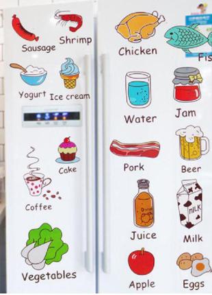 Наклейка на холодильник "продукти" - розмір наклейки 50*70см, ...
