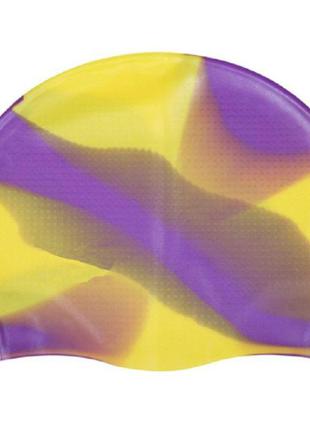 Шапочка для бассейна разноцветная силиконовая - размер универс...