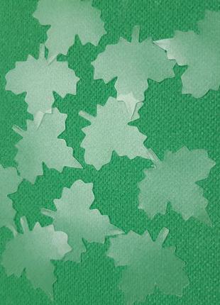 Конфетти, декор кленовые листья прозрачные - в наборе 11шт, пл...