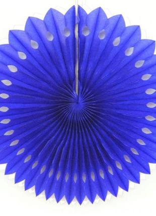 Гирлянда веер синий - диаметр 20см