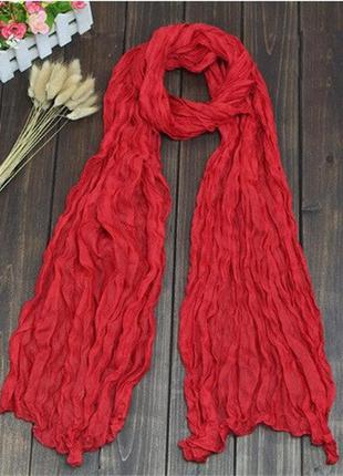 Женский красный шарф. - 170*40см
