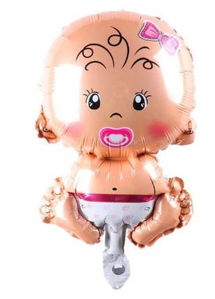 Кулька для дівчинки (без гелію) - розмір 35см, фольга