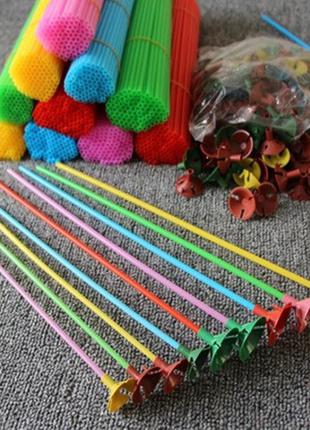 Палочки для воздушных шаров, разноцветные - 50 штук в наборе, ...