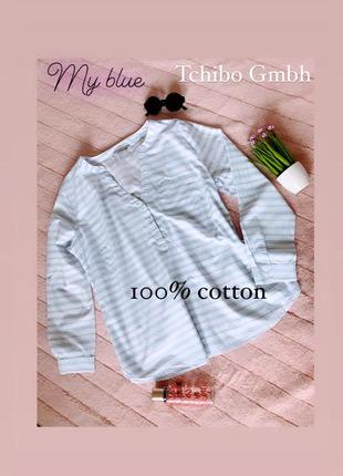 Рубашка длинная белая в голубую полоску my blue tchibo gmbh