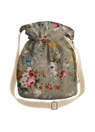 Сумка-торба с цветочным принтом