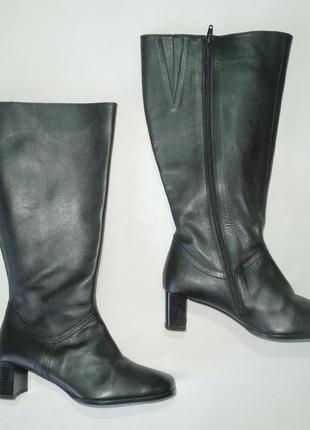 Сапоги женские кожаные черные размер 36