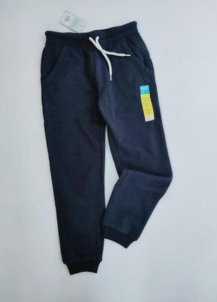 Синие спортивные штаны на флисе с начесом primark 116 см